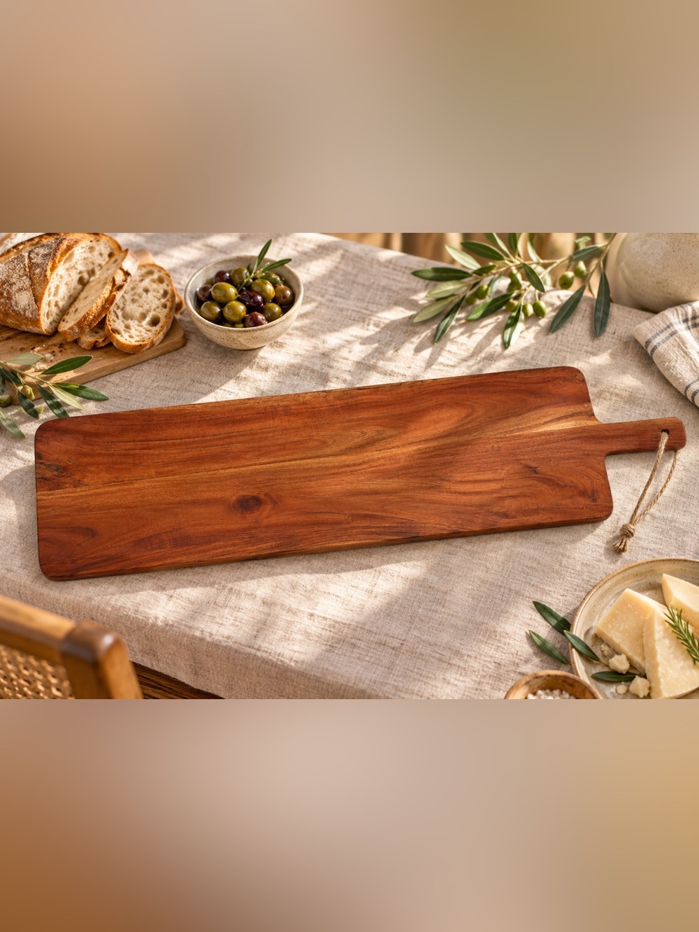 Dash of That Gratitude Long Wood Serving Board with Legs 29.5”